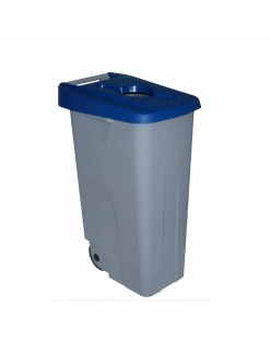 Cubo de Basura con Ruedas Denox 110 L Azul 58 x 41 x 89 cm