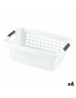 Laundry basket With handles White 70 L (6 Units)