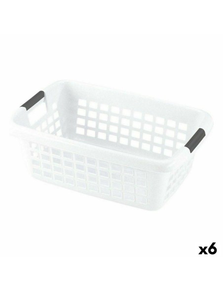 Laundry basket With handles White 70 L (6 Units)