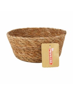 Multi-purpose basket Privilege Brown 17 x 17 x 7 cm wicker Circular (18 Units)