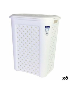 Wäschekorb Arianna Tontarelli 8105408_112 50 L Weiß 44 x 35 x 55 cm (6 Stück)