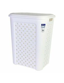 Panier à linge Arianna Tontarelli 8105408_112 50 L Blanc 44 x 35 x 55 cm (6 Unités)