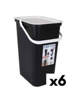 Secchio per Raccolta Differenziata Tontarelli Moda Bianco Nero 24 L (6 Unità)