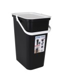 Caixote de Lixo para Reciclagem Tontarelli Moda Branco Preto 24 L (6 Unidades)