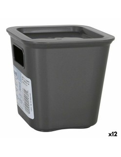Scatola portaoggetti Tontarelli Bella Grigio 11,4 x 11,4 x 11,2 cm (12 Unità)
