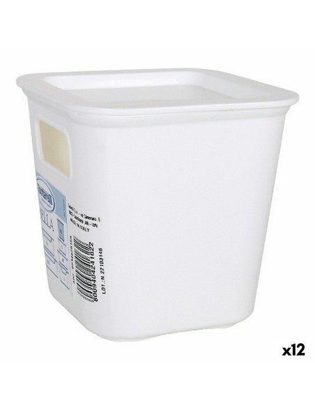 Scatola portaoggetti Tontarelli Bella Bianco 11,4 x 11,4 x 11,2 cm (12 Unità)