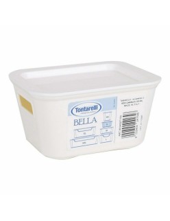 Storage Box with Lid Bella Anthracite 13,9 x 11,4 x 7,2 cm (12 Units) (14 x 11 x 7 cm)