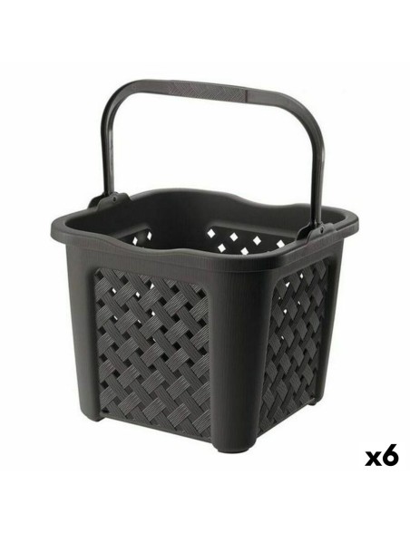 Cesto de Roupa Suja Tontarelli Arianna 25 L Wengue 38 x 38 x 31,5 cm (6 Unidades)