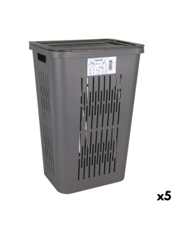 Panier à linge Inde Bella 60 L Graphite 40,5 x 33 x 59 cm (5 Unités)