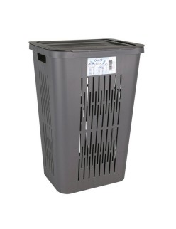 Laundry basket Inde Bella 60 L Graphite 40,5 x 33 x 59 cm (5 Units)