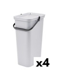 Secchio per Raccolta Differenziata Tontarelli Moda Bianco 38 L (4 Unità)