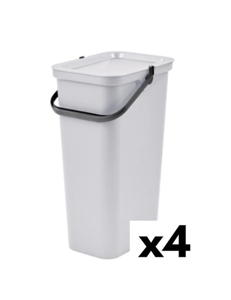 Secchio per Raccolta Differenziata Tontarelli Moda Bianco 38 L (4 Unità)