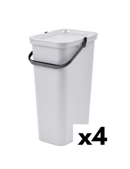Secchio per Raccolta Differenziata Tontarelli Moda Bianco 38 L (4 Unità)