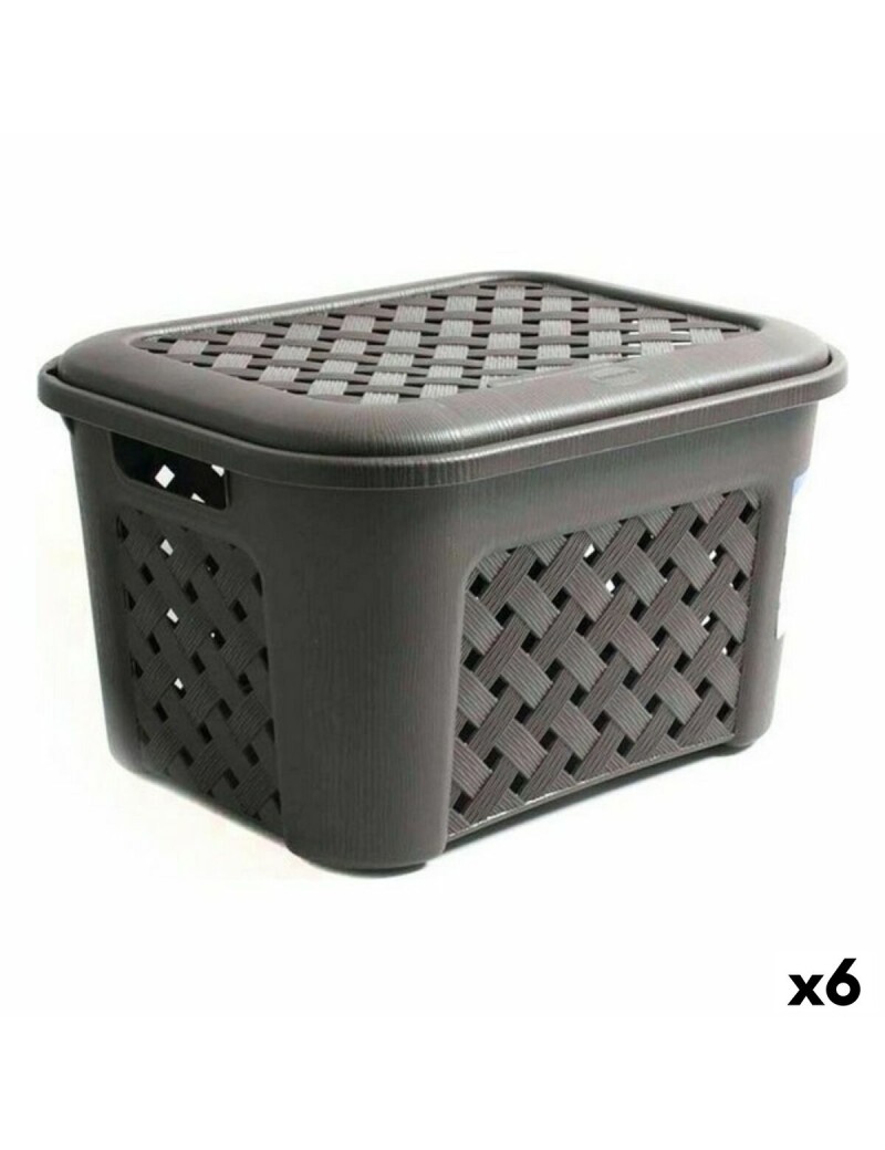 Cesto per i Panni Arianna Tontarelli 2112312 (43,5 x 33,5 x 26 cm) 23,6 L (6 Unità)