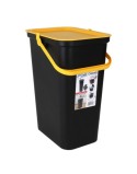 Poubelle recyclage Tontarelli Moda Jaune Noir 24 L (6 Unités)