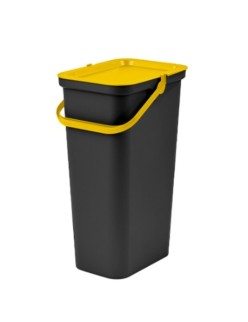 Poubelle recyclage Tontarelli Moda Jaune 38 L (4 Unités)
