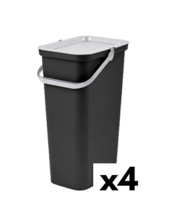 Secchio per Raccolta Differenziata Tontarelli Moda Bianco Nero 38 L (4 Unità)