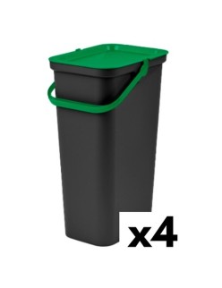 Poubelle recyclage Tontarelli Moda Vert 38 L (4 Unités)