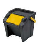 Cubo de Basura para Reciclaje Tontarelli Moda Amarillo Apilable 28 L (6 Unidades)