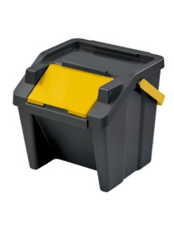 Poubelle recyclage Tontarelli Moda Jaune Empilable 28 L (6 Unités)