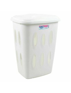 Laundry basket Tontarelli Laundry With lid 45 L White 41 x 33,2 x 54,5 cm (12 Units)
