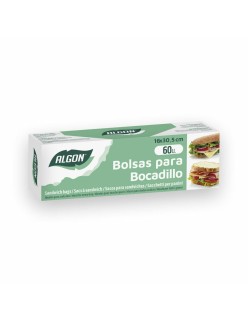 Set de Bolsas Reutilizables para Alimentos Algon Portabocadillos 60 Piezas 16 x 30,5 cm (24 Unidades)