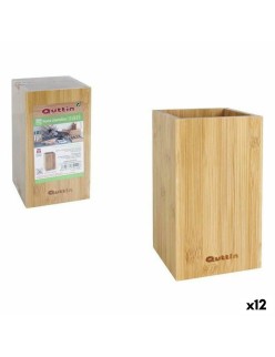 Contenitore per Utensili da Cucina Quttin Bambù 10,5 x 10,5 x 18 cm (12 Unità)