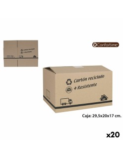 Caja Multiusos Confortime Cartón (20 Unidades) (29,5 x 20 x 17 cm)