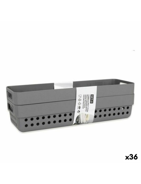 Multi-purpose basket Confortime 144888 24 x 7,5 x 7 cm (2 Pieces) (36 Units) (24 x 7,5 x 5 cm)