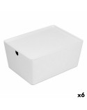 Stackable Organising Box Confortime With lid 35 x 26 x 16 cm (6 Units)