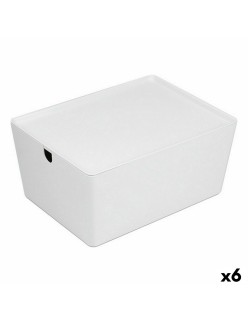 Caja Organizadora Apilable Confortime Con Tapa 35 x 26 x 16 cm (6 Unidades)