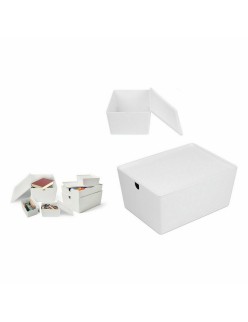 Scatola per Sistemare Impilabile Confortime Con coperchio 35 x 26 x 16 cm (6 Unità)