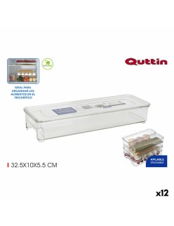 Contenitore per Sistemare Multiuso Quttin Con coperchio 32,5 x 10 x 5,5 cm