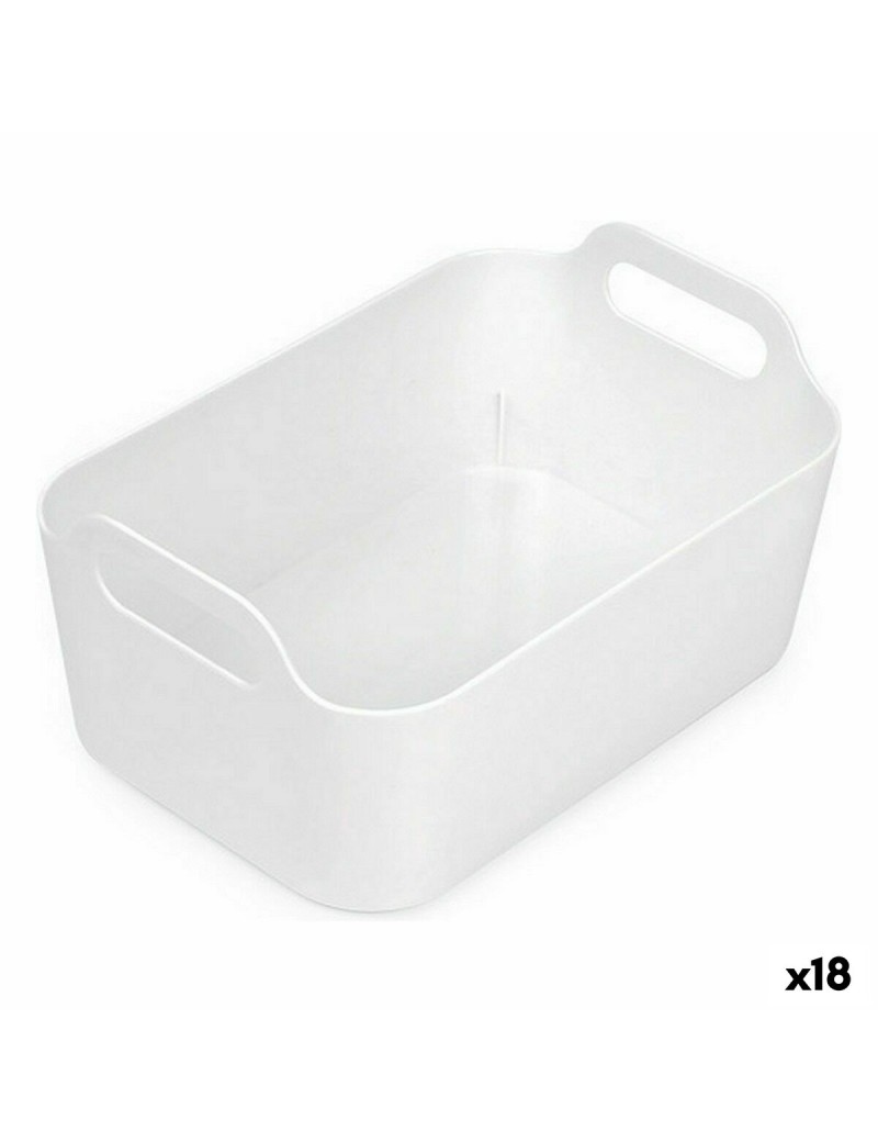 Panier Multi-usages Confortime Blanc 24 x 16,7 x 11,2 cm (18 Unités)
