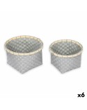 Set di Cestini Confortime 2 Pezzi Rotonda 26 x 26 x 17 cm (2 Pezzi) (6 Unità)