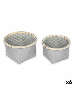 Set di Cestini Confortime 2 Pezzi Rotonda 26 x 26 x 17 cm (2 Pezzi) (6 Unità)