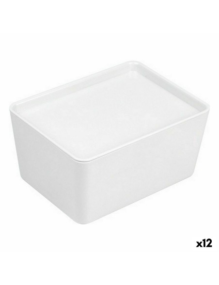 Scatola per Sistemare Impilabile Confortime Con coperchio 17,5 x 13 x 8,5 cm (12 Unità)