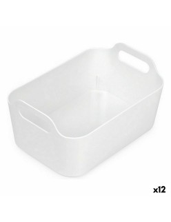Cestino Multiuso Confortime Bianco 33 x 23,5 x 15,4 cm (12 Unità)