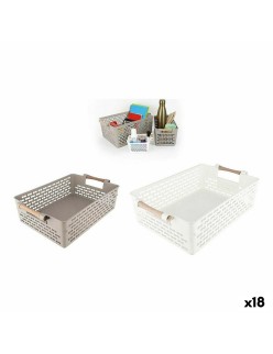 Cestino Multiuso Confortime Legno 32 x 22,5 x 10 cm (18 Unità)