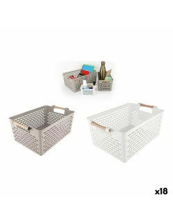 Cestino Multiuso Confortime Legno 37 x 23 x 15 cm (18 Unità)