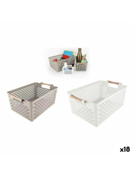 Cestino Multiuso Confortime Legno 37 x 23 x 15 cm (18 Unità)