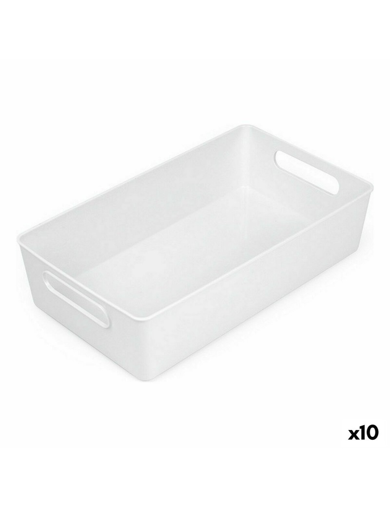 Cestino Multiuso Confortime Bianco 38 x 22 x 9,5 cm (10 Unità)