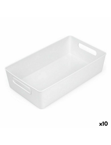 Cestino Multiuso Confortime Bianco 38 x 22 x 9,5 cm (10 Unità)