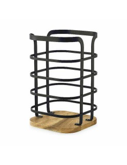 Contenitore per Utensili da Cucina Confortime West Nero Metallo (6 Unità)