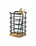 Contenitore per Utensili da Cucina Confortime West Nero Metallo (6 Unità)