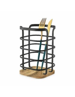 Contenitore per Utensili da Cucina Confortime West Nero Metallo (6 Unità)