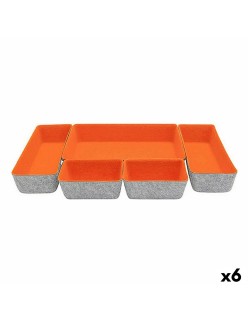 Set di Cestini Confortime 5 Pezzi Feltro 27,5 x 20 x 5,3 cm (5 Pezzi) (6 Unità)
