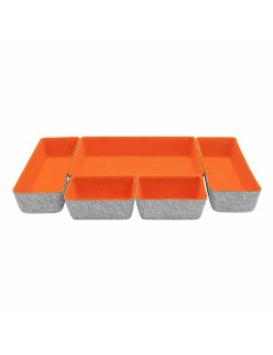 Set di Cestini Confortime 5 Pezzi Feltro 27,5 x 20 x 5,3 cm (5 Pezzi) (6 Unità)