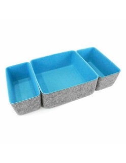 Basket set Confortime 3 Pieces Felt (3 Pieces) (6 Units)
