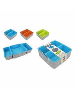 Set di Cestini Confortime 3 Pezzi Feltro (3 Pezzi) (6 Unità)